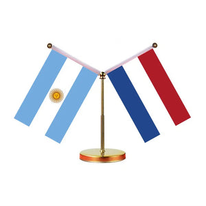 Argentina Netherlands Desk Flag - Custom Table Flags (Mini)