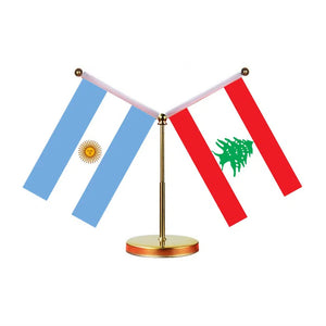 Argentina Saudi Arabia Desk Flag - Custom Table Flags (Mini)