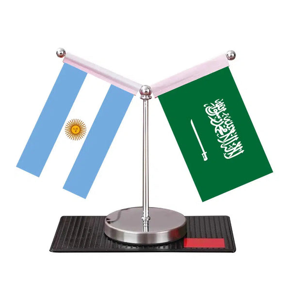 Argentina Saudi Arabia Desk Flag - Custom Table Flags (Mini)