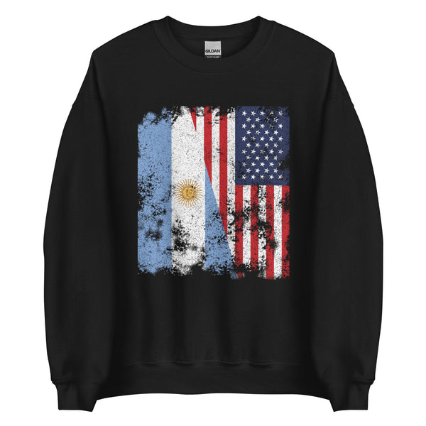 Argentina USA Flag - Half American Sweatshirt