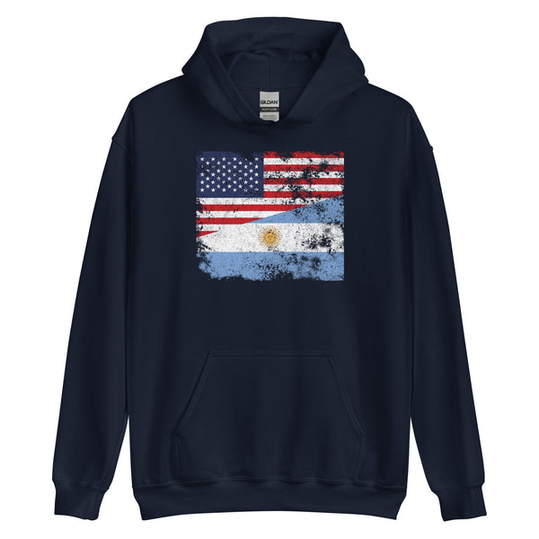 Argentina USA Flag Hoodie