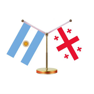 Argentina Ukraine Desk Flag - Custom Table Flags (Mini)