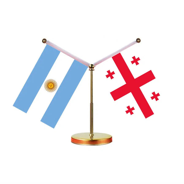 Argentina Ukraine Desk Flag - Custom Table Flags (Mini)