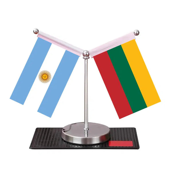 Argentina Ukraine Desk Flag - Custom Table Flags (Mini)