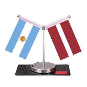 Argentina Ukraine Desk Flag - Custom Table Flags (Mini)