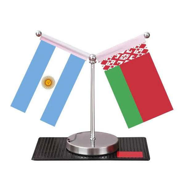 Argentina Ukraine Desk Flag - Custom Table Flags (Mini)