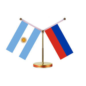 Argentina Ukraine Desk Flag - Custom Table Flags (Mini)