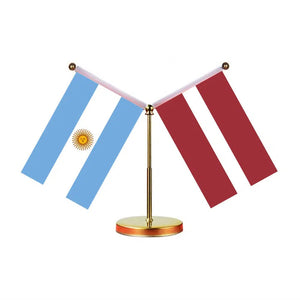 Argentina Ukraine Desk Flag - Custom Table Flags (Mini)