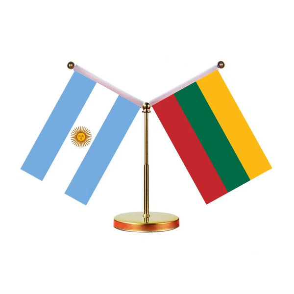 Argentina Ukraine Desk Flag - Custom Table Flags (Mini)