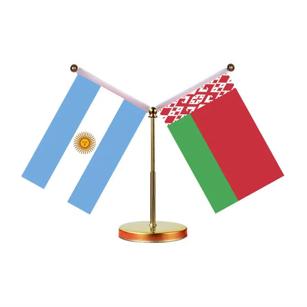 Argentina Ukraine Desk Flag - Custom Table Flags (Mini)