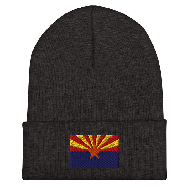 Arizona State Flag Beanie - Embroidered Winter Hat