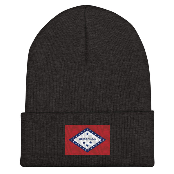 Arkansas State Flag Beanie - Embroidered Winter Hat