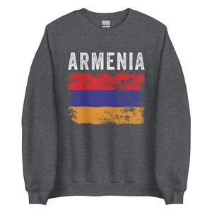 Armenia Flag Distressed - Armenian Flag Sweatshirt