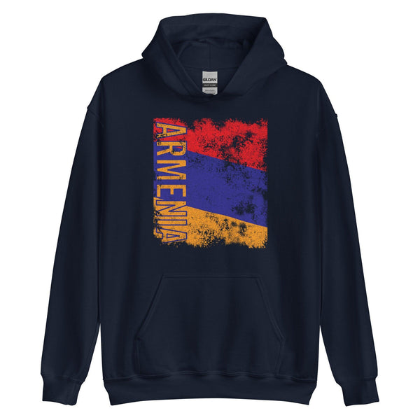 Armenia Flag Distressed Hoodie