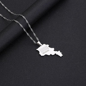 Armenia Flag Map Necklace Collection