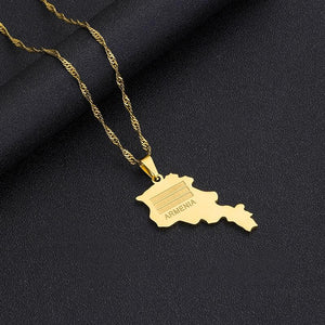 Armenia Flag Map Necklace Collection