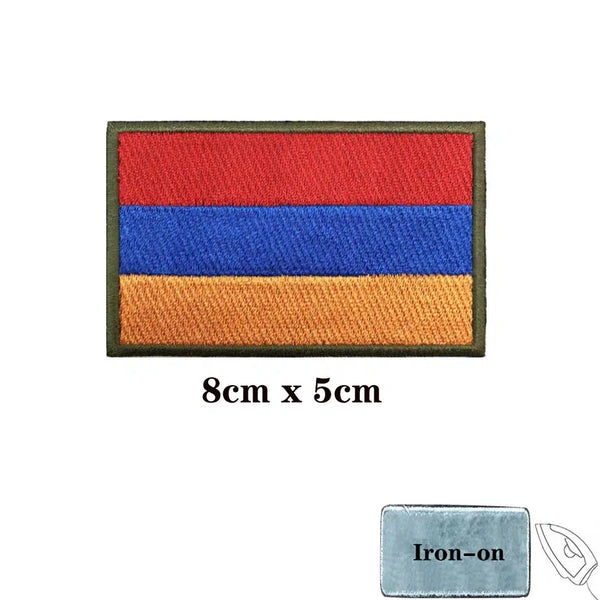 Armenia Flag Patch - Iron On/Hook & Loop Patch