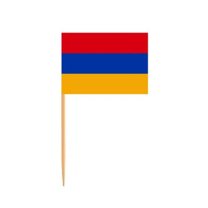 Armenia Flag Toothpicks - Cupcake Toppers (100Pcs)