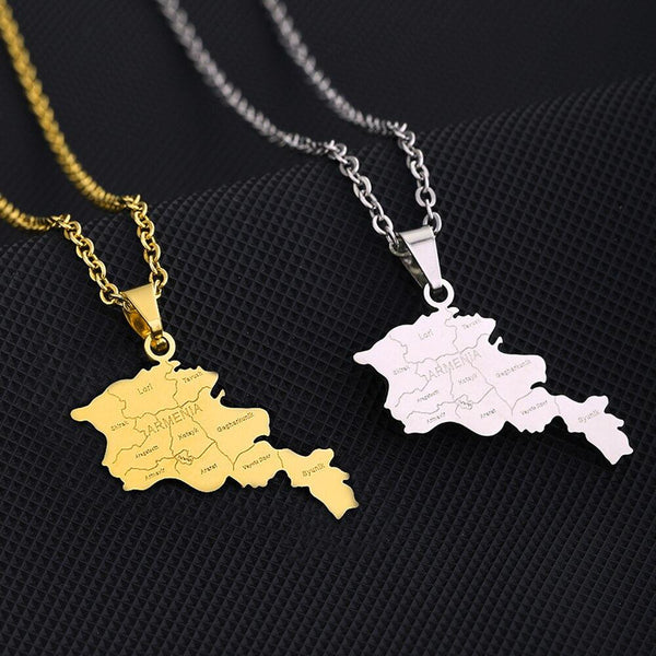 Armenia Map Necklace