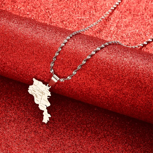 Armenia Map Necklace