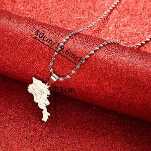 Armenia Map Necklace