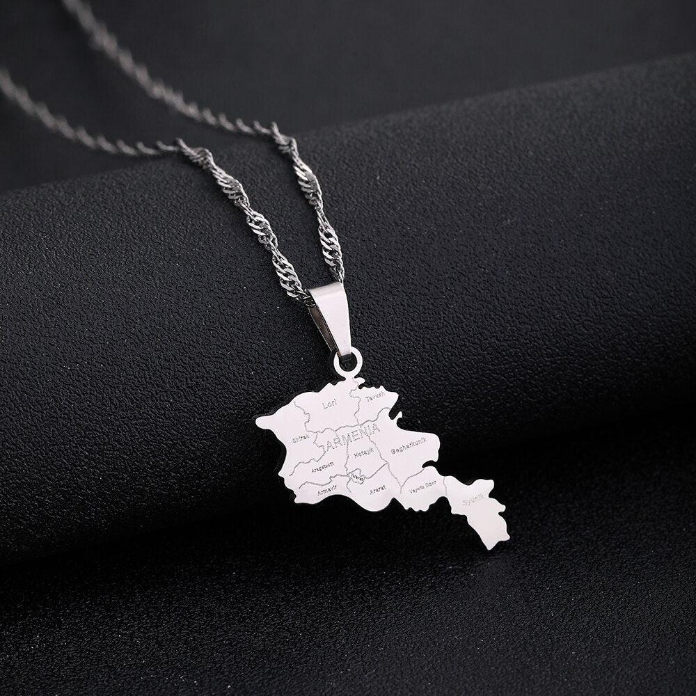 Armenia Map Necklace