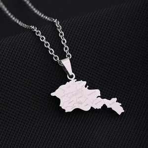 Armenia Map Necklace