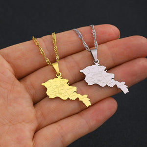 Armenia Map Necklace