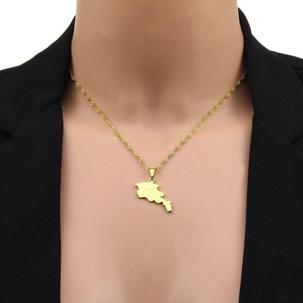 Armenia Map Necklace