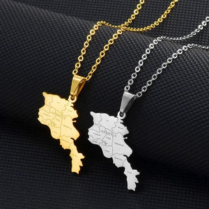 Armenia Map Necklace