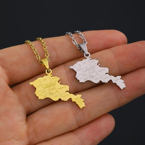 Armenia Map Necklace