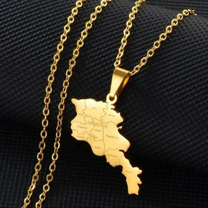 Armenia Map Necklace
