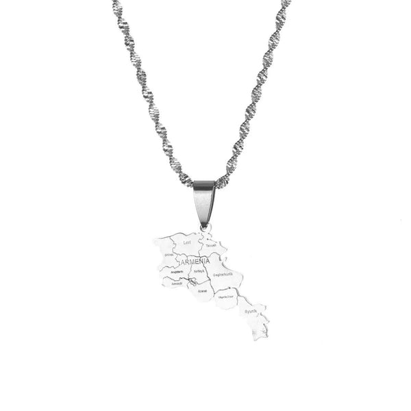 Armenia Map Necklace