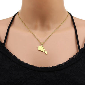 Armenia Map Necklace