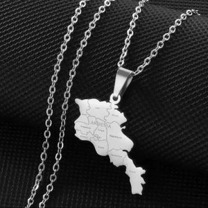Armenia Map Necklace