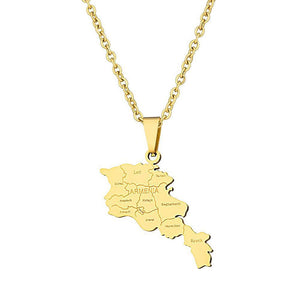 Armenia Map Necklace