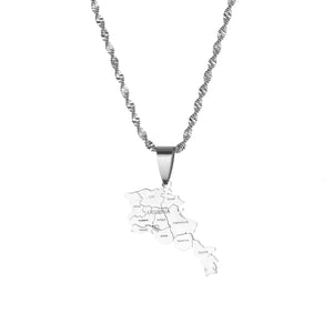 Armenia Map Necklace