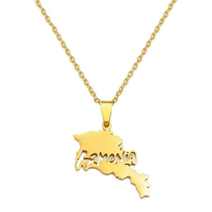 Armenia Map Necklace