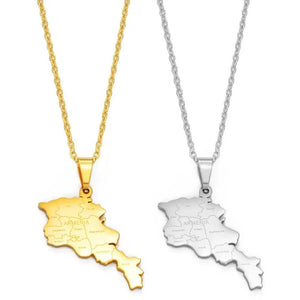 Armenia Map Necklace