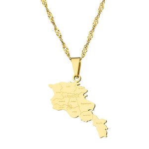 Armenia Map Necklace