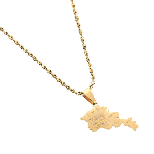 Armenia Map Necklace