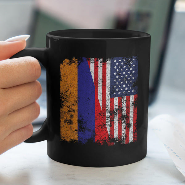Armenia USA Flag - Half American Mug