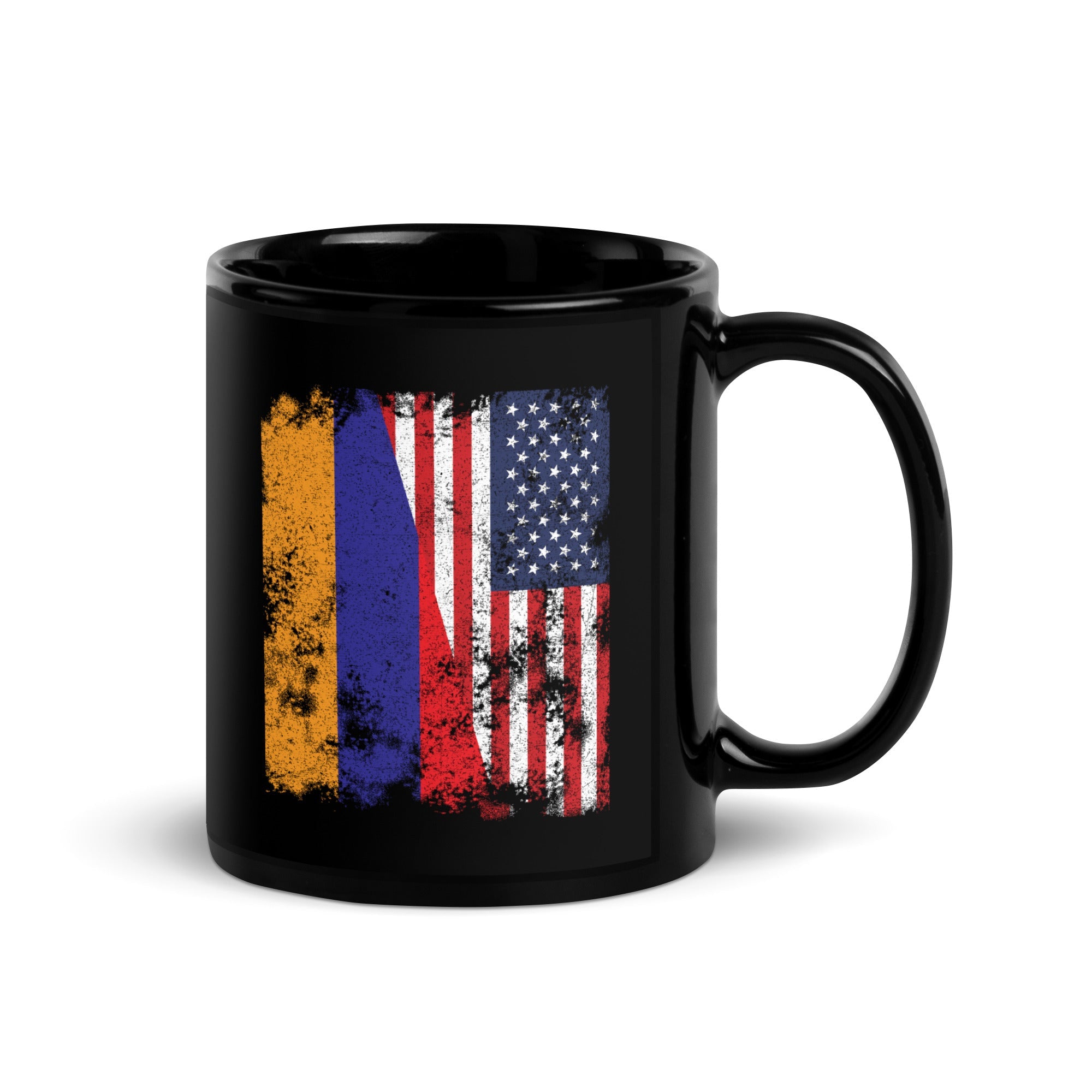 Armenia USA Flag - Half American Mug