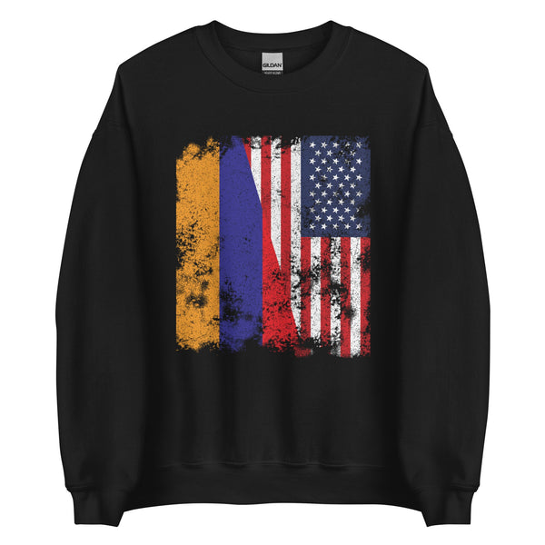 Armenia USA Flag - Half American Sweatshirt