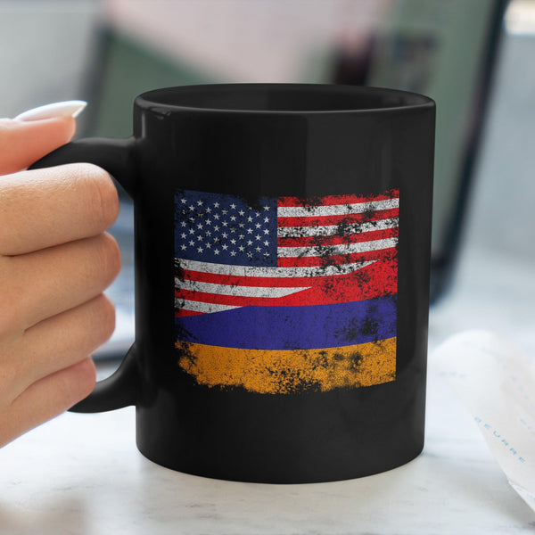 Armenia USA Flag Mug