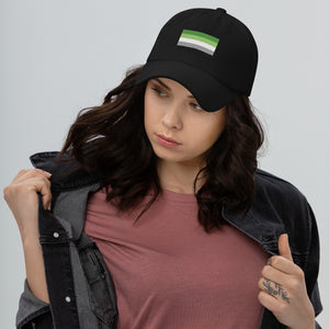 Aromantic Flag Cap - Adjustable Embroidered LGBT+ Dad Hat