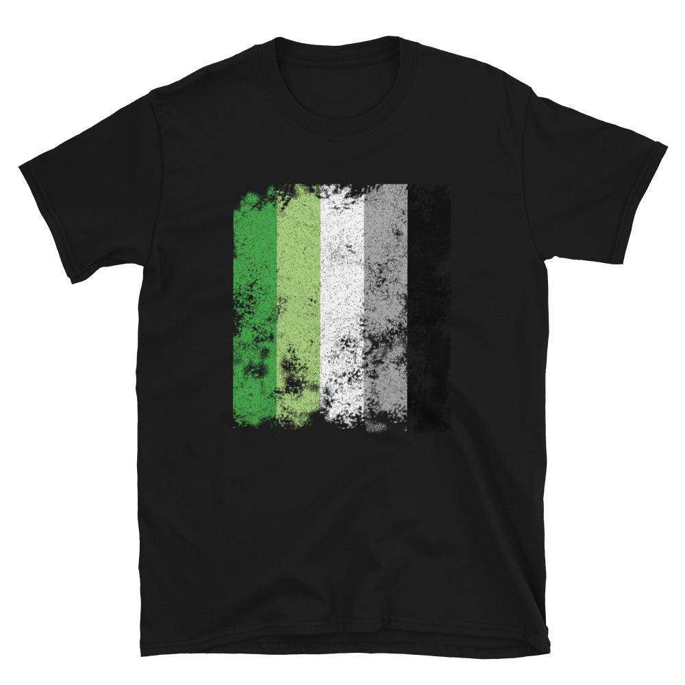 Aromantic Flag - Distressed LGBTQIA2S+ T-Shirt