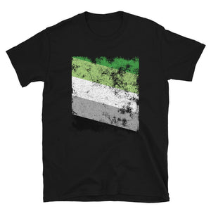 Aromantic Flag - Distressed LGBT+ T-Shirt