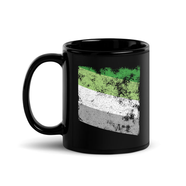 Aromantic Flag - Distressed LGBT+ Mug