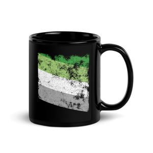 Aromantic Flag - Distressed LGBT+ Mug